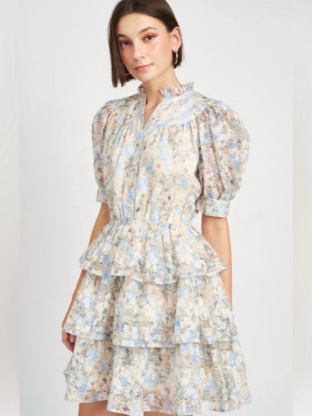 NWT En Saison Tosca Floral Mini Dress - Size Small pastel floral summer boho